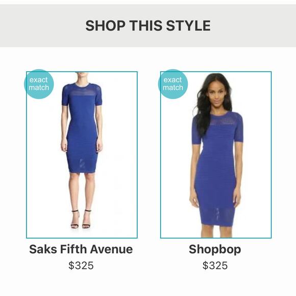 MILLY New York Engineered Mesh Dress Royal Blue Bodycon L 8-10 - Picture 8 of 8